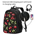thumbnail image 2 of Balery Sweet Red Cherry Mochila con carga USB para hombre y mujer - Mochila impermeable y antirrobo para portátil con puerto USB para viajes, trabajo, estudios y universidad, 2 of 7