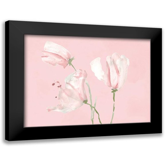 Loreth, Lanie 14x11 Black Modern Framed Museum Art Print Titled - Pink Floral Dreams I
