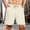 A199 Beige, variant on Casual Shorts for Men Straight Leg Drawstring Sweatshorts Diamond Textured Breathable Knit Bottoms with Side Pockets Daily Loungewear