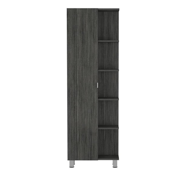 TUHOME Urano Armoire à Linge - Bois d'Ingénierie Frêne - pour Salle de Bain