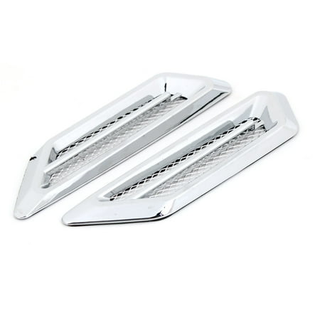 Rear Fender Vent - Unique Bargains Auto Self Adhesive Silver Tone Side Vent Air Flow Fender Intake Stickers 2 Pcs