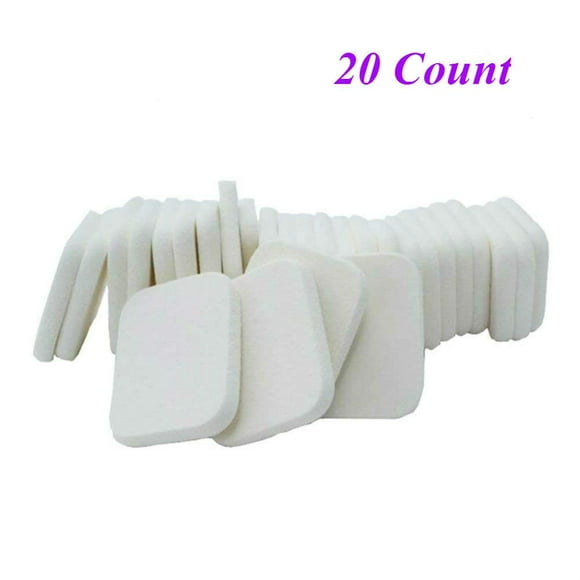 Esponja Suave Rectangular Aysekone 20 Unidades Maquillaje Color Blanco