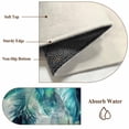 thumbnail image 6 of Non-Slip Rug Pad Rugs Watercolor Realistic Peacock Feathers Rectangle Area Rugs 2x3Ft Soft Carpet Pads for Living Room Kids Room, Teal Art, 6 of 9