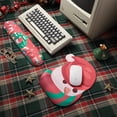 thumbnail image 3 of Soporte para reposamuñecas para teclado, PU antideslizante, cómodo relleno de algodón con memoria - Muñeco de nieve navideño, 3 of 5
