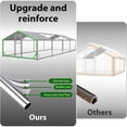 thumbnail image 6 of Sylviera Metal Walk-in Chicken Coop, 10x26x6.4FT Outdoor Poultry Enclosure, Reinforced Frame and Waterproof Cover for 45-60 Chickens, 6 of 9