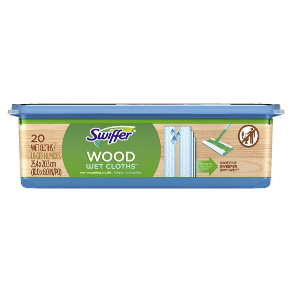 Swiffer Sweeper - Paños de limpieza para suelos de madera, 20 unidades