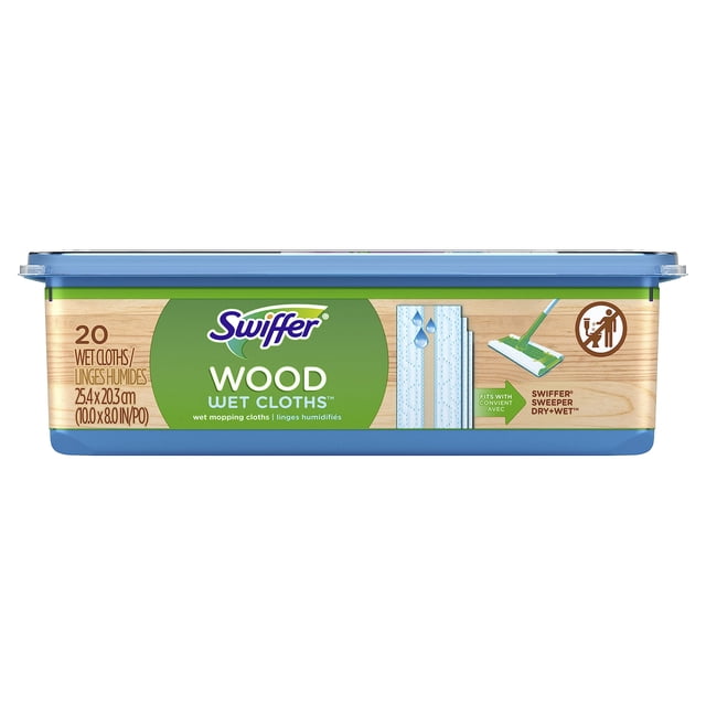 Swiffer Sweeper - Paños de limpieza para suelos de madera, 20 unidades