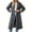Dark Gray, variant on Spring Fall Women Plaid Patchwork Long Sleeved Single Breasted Casual Trench Coat