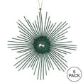 thumbnail image 2 of Vickerman 6.5" Emerald Snowflake Burst Glitter Christmas Ornament, 6 per Bag, 2 of 2