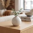 thumbnail image 3 of Unique Bargains Small Ceramic Bud Tiny Matte Decorative Vase White 2.6"L x 2.6"W x 2.8"H, 3 of 6