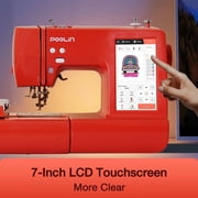 آلة التطريز المحوسبة POOLIN EOC05 مقاس 4 بوصات x 9.2 بوصة - أحمر