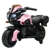 Kids Electric Motorcycle Ride-On Toy 6V Battery Powered With Music Pink