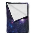 thumbnail image 2 of Space Soft Flannel Fleece Throw Blanket, Milky Way Themed Dark Matter with Star Field Sci Fi Travel Display Artwork Print, Cozy Plush for Indoor and Outdoor Use, 70" x 90", Magenta Blue, by Ambesonne, 2 of 5