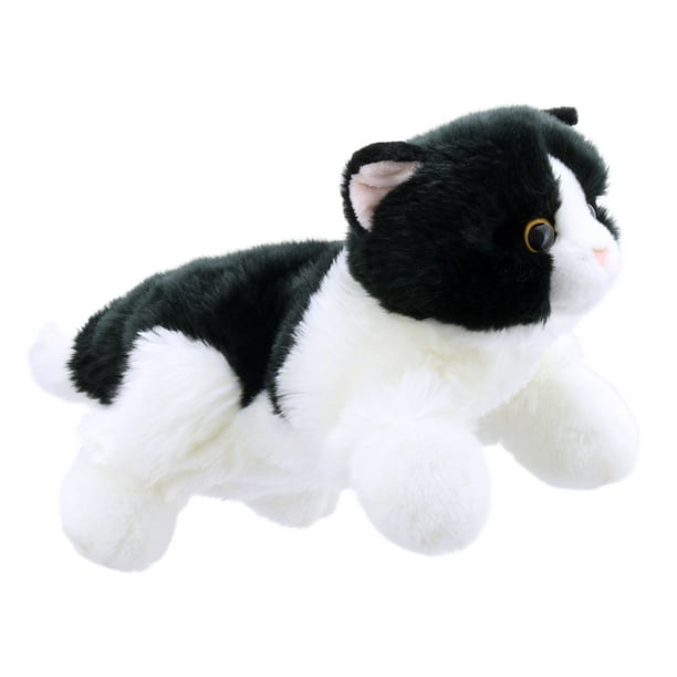 Hand Puppet FullBodied Cat Black & White New Soft Doll Plush