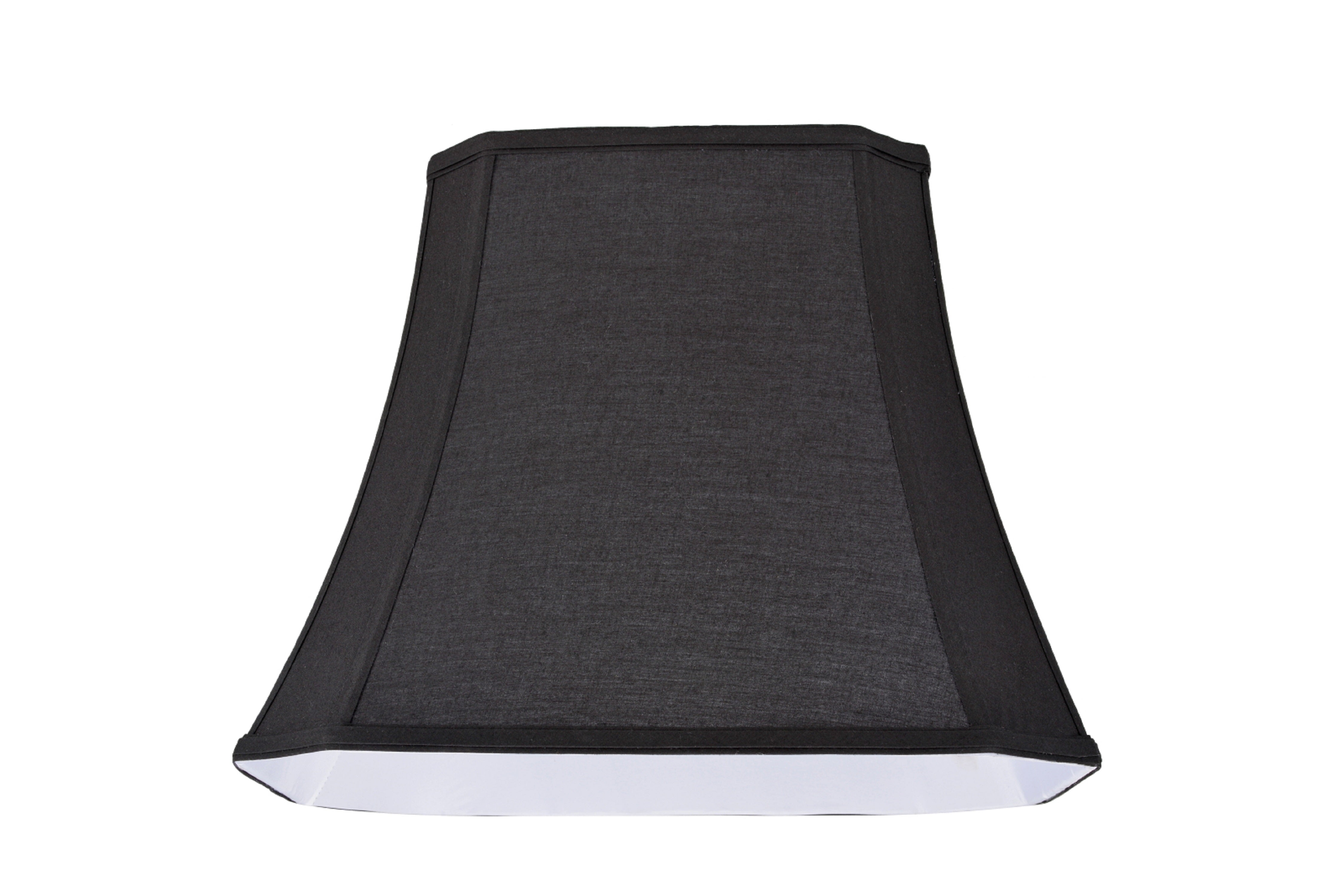 Aspen Creative 34046 Transitional Oblong Cut Corner Bell Spider Construction Lamp Shade in Black, 12" wide (10" x 12" x 13")