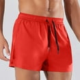 thumbnail image 3 of Amvlyk Running Shorts for Men Athletic Gym Mens Shorts Workout Solid Lightweight Tie Waist Breathable Basketball Double Layer Shorts with Pockets for Running Casual Activewear Hiking Shorts, 3 of 10