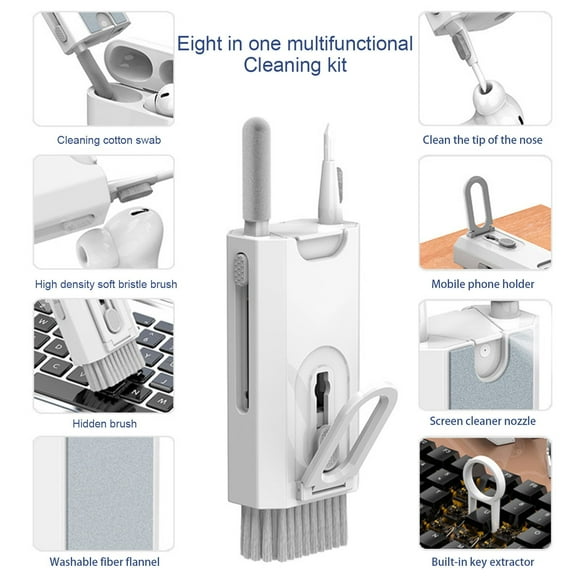 YAOMOBB Phone Cleaner Kit Multitool Cleaner Kit Soft Brush Wipe Cleaning Tool for Smartphone and Keyboard