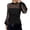 C49/Black, variant on Women Tops Elegant Pearl Mesh Long Sleeve Blouse Layering Top Soft Basic Shirt For Casual And Dressy Occasions Comfortable Fashion Outfits Trendy Clothes
