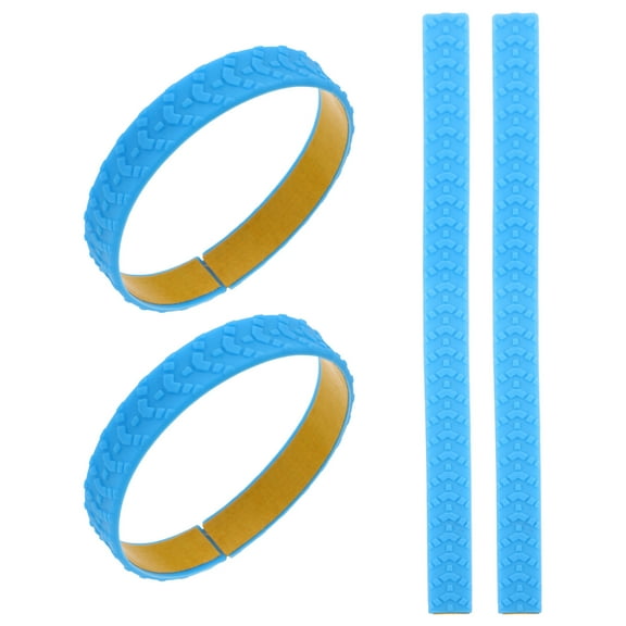 Blue Silicone Luggage Wheel Covers for Protection and Noise Reduction 4pcs Universal Floor