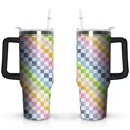 thumbnail image 1 of Gobelet Mince à Rayures Colorées 20oz - Bouteille d'Eau Isolée - Tasse de Voyage Isolée, 1 of 1