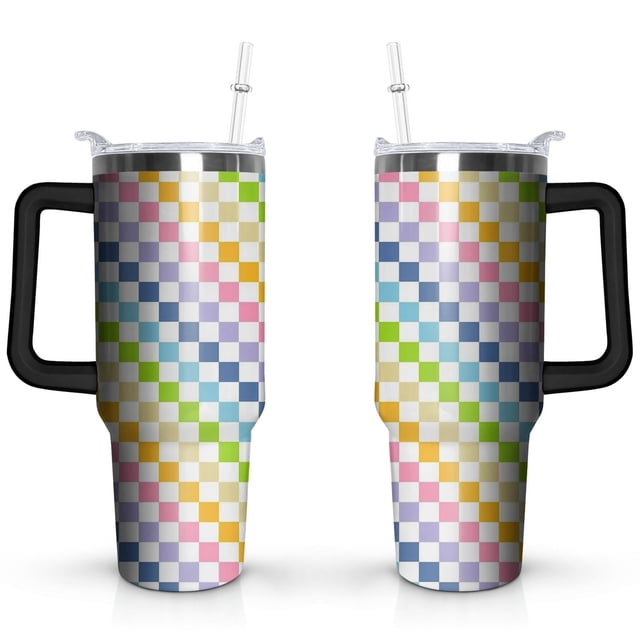 Gobelet Mince à Rayures Colorées 20oz - Bouteille d'Eau Isolée - Tasse de Voyage Isolée