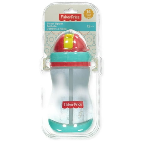 Fisher-Price Baby 14 Oz. Straw Sipper Cup - red/multi, one size