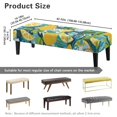 thumbnail image 7 of Whosucclay Lemon Palm Leaves Print Stretch Dining Bench Cover Scratchproof Bench Seat Cushion Covers Easy to Clean Bench Protectors Breathable Bench Chair Slipcovers for Hotel, Party, 7 of 7