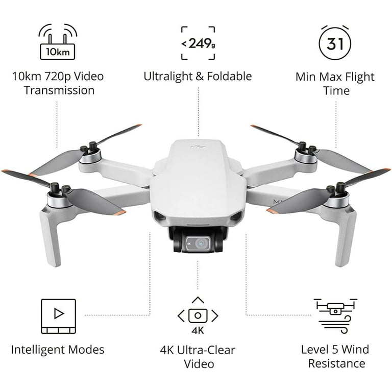DJI Mini 2 SE, Lightweight Mini Drone with QHD Video, 10km Video  Transmission, 31-min Flight Time, Under 249 g, Return to Home, Drone with  Camera for