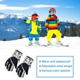 thumbnail image 3 of Bewildely 1 par de manoplas para niños, impermeables, de invierno, con estampado ajustable, gruesas y cálidas, para niños, equipo deportivo, cómodo Suministros térmicos Armada Bewildely HA059841-06B, 3 of 6