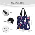 thumbnail image 4 of Vsdgher Lama in Space print Tote Bag for Women Shoulder Bag with Zipper Large Shoulder Bag Handle Handbag Portable Washable for Travel, Work, 4 of 8