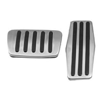 Unique Bargains 2 Pcs Brake Gas Accelerator Pedal Covers for Cadillac XTS 2013-2019 for Buick Envision Silver Tone