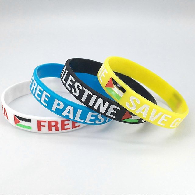 Palestine Silicone Bracelet, Free Palestine Silicone Wrist Band Motivational Sports , Bracelet with Palestinian Gaza Flag