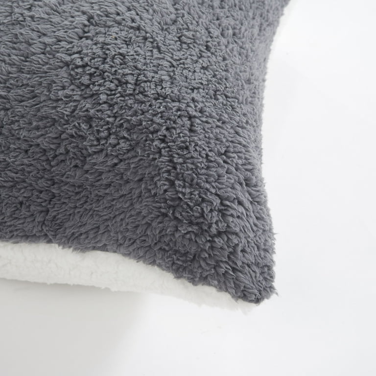 Mainstays Ultra Soft Reversible Oversized Sherpa Decorative Throw Pillow Multiple Colors Walmart