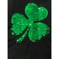 thumbnail image 3 of Womens Black Racerback Flip Sequin St Patrick's Day Shamrock Tank Top Medium, 3 of 3
