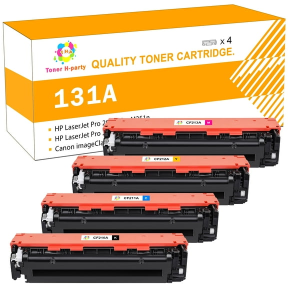 131A Toner Cartridge Compatible for HP 131A Toner Laserjet Pro 200 Color M251nw M251n MFP M276nw M276n CF210A CF211A CF212A CF213A Printer Ink (Black Cyan Yellow Magenta, 4-Pack)