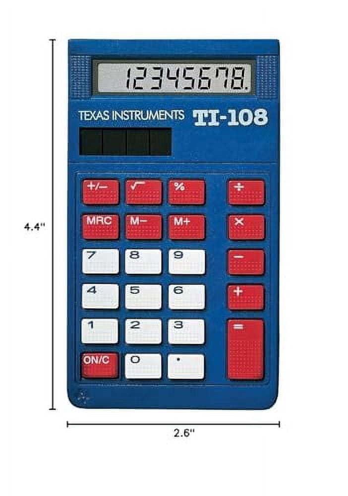 TI-108 Teacher Kit TI-108TK 8-Digit Desktop Calculator, Blue (TI108TK)