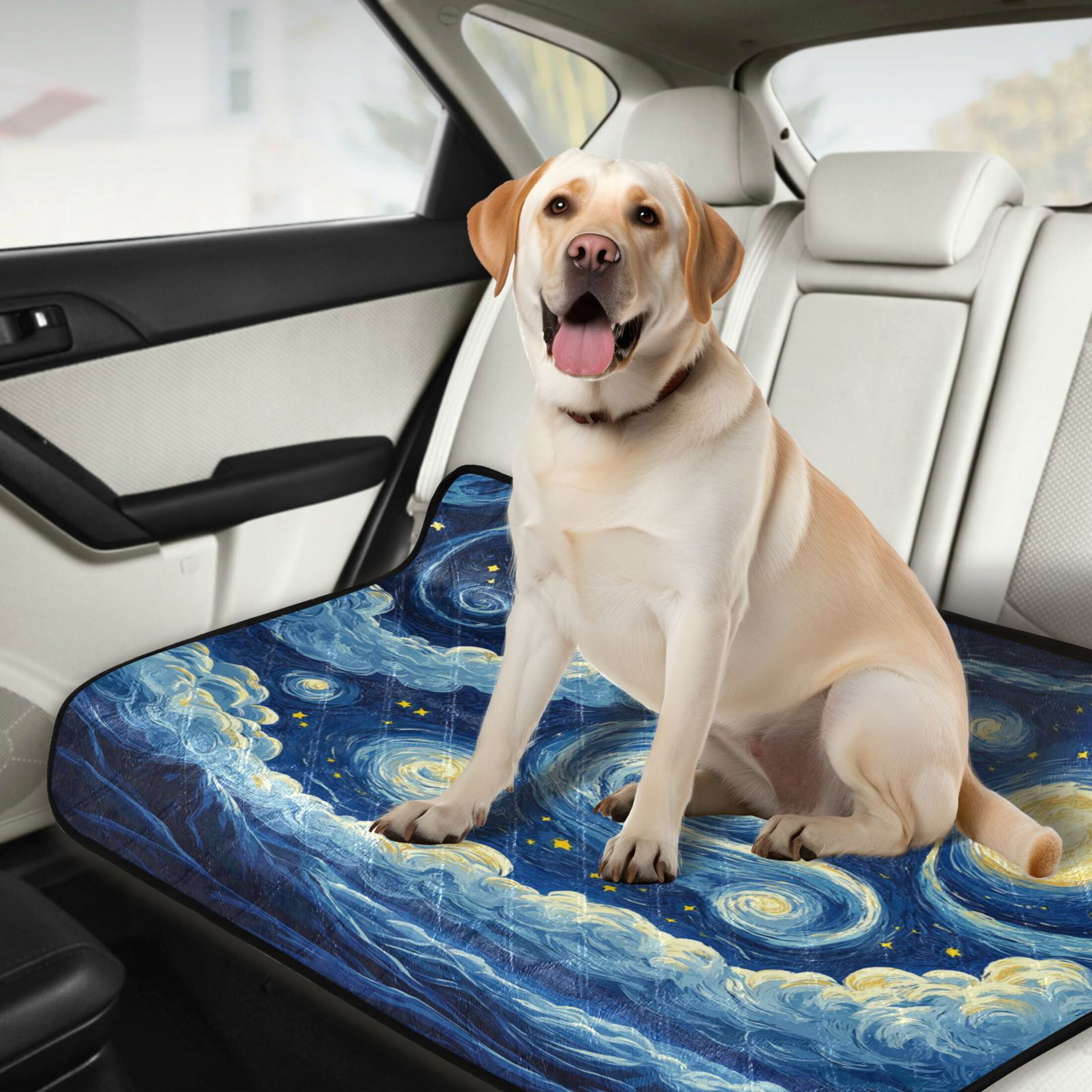 Qxltty Starry Night Cat litter Pads Pet Set of 3 Diaper Mats Center Anti-leakage Layer Absorbent Soft and Comfortable