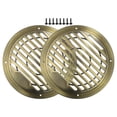 thumbnail image 1 of Unique Bargains 2 Pcs 4.5' Car Speaker Grills Cover Round 4.5 Inch Audio Subwoofer Protector with Screws ABS Bronze Tone, 1 of 8