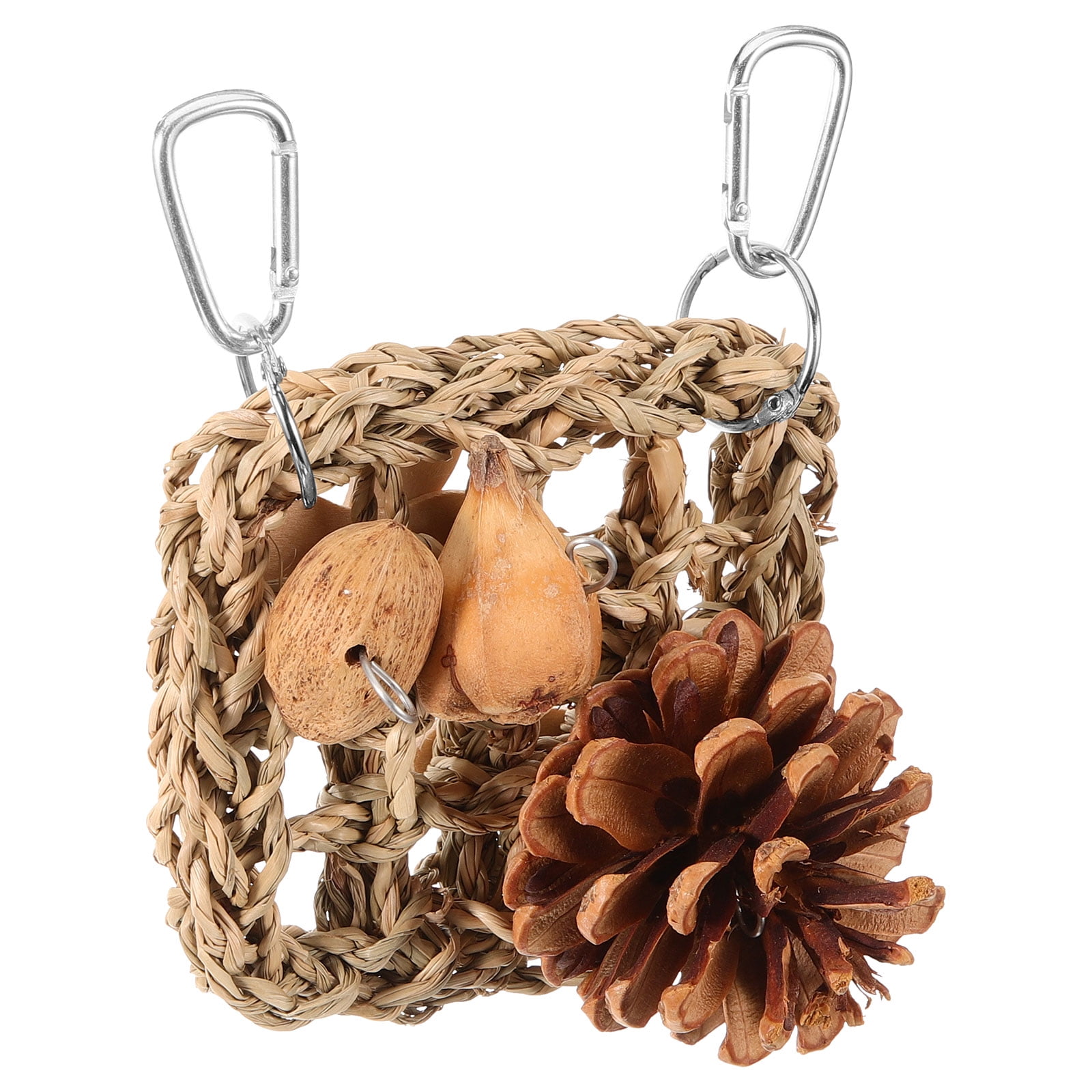 OUNONA Brown Climbing Rope Net for Pet Birds Durable Wear Resistant Parrot Cage Accessory