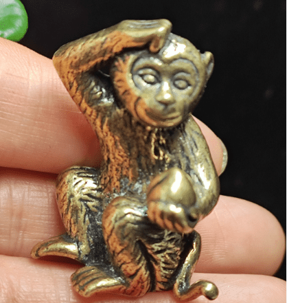 Copper art luckly brass Ferocious red copper Monkey Statue Figure Statue ornaments luckly monkey mini,FengShui wealthy Art Graden Yard toy