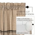 thumbnail image 4 of VHC Brands Sawyer Mill Chicken Nature Print Chambray Cotton Farmhouse Kitchen Curtains Rod Pocket Hanging Loops Inverted Pleats 20x60 Valance, Charcoal, 4 of 6