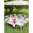 thumbnail image 3 of Outdoor Tablecloth with Umbrella Hole and Zipper, Happy Valentines Day Rectangle Table Cloth 52x70 Inch Waterproof Tablecloth, Red Love Branches Spring Picnic Table Cover for Patio Camping, 3 of 7