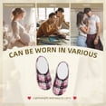 thumbnail image 7 of Lsque Heart Plaid Pattern Womens Comfort Cotton on Scuff With Memory Foam and Anti-skid Sole Slipper-39/40, 7 of 7