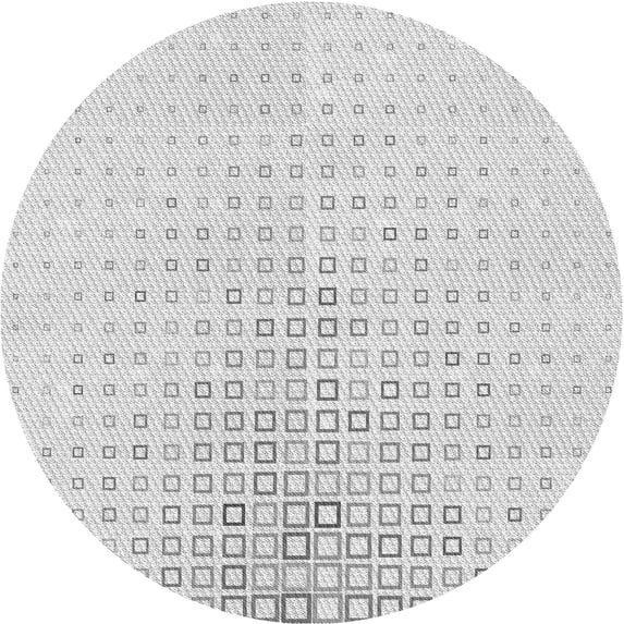 Ahgly Company Indoor Round Patterned Platinum Gray Area Rugs, 4' Round