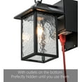 thumbnail image 4 of Dusk to Dawn Outdoor Wall Light with GFCI outlet, Hammer Glass, 4 of 8