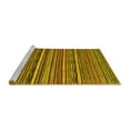 thumbnail image 2 of Ahgly Company Machine Washable Indoor Square Abstract Yellow Modern Area Rugs, 4' Square, 2 of 4