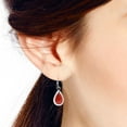 thumbnail image 5 of Pretty Synthetic Coral TearDrop .925 Silver Earrings, 5 of 5