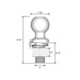 thumbnail image 2 of Quick Products QP-HB3004S 1-7/8" Chrome Hitch Ball - 1" Diameter x 2-1/8" Long Shank - 2,000 lbs., 2 of 5