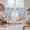 Blue, variant on Easter Kitchen Curtain for Berdoom Living Room Cafe 45 Inch Length, Spring Rabbit Ears Foot Flowers Eggs Green Wooden Tiers Curtains Light Filtering Drapes Window Treatment 2 Panels 52"Wx45"L