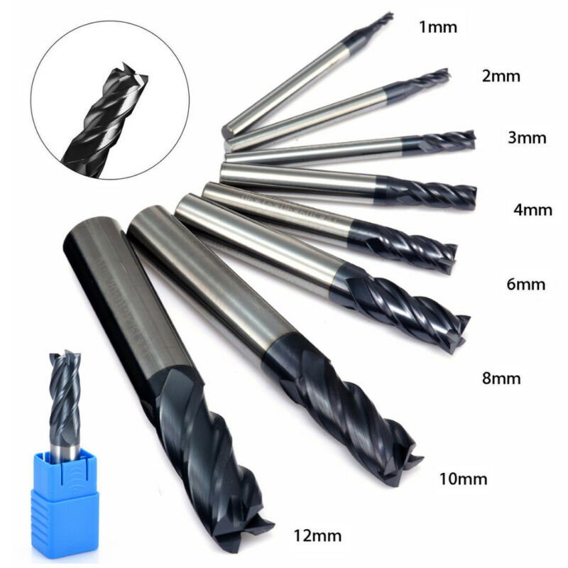 Solid Carbide 4 Flute End Mill Cutter 2 mm